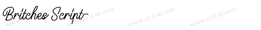 Britches Script字体转换